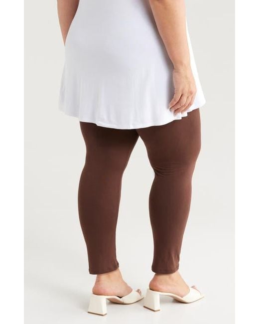 24seven Comfort Apparel White Comfortable Ankle Leggings