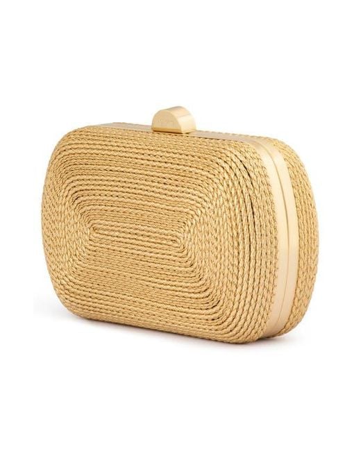 Olga Berg Metallic Martina Rope Clutch
