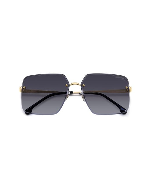 Carrera Blue 61Mm Rimless Rectangular Sunglasses