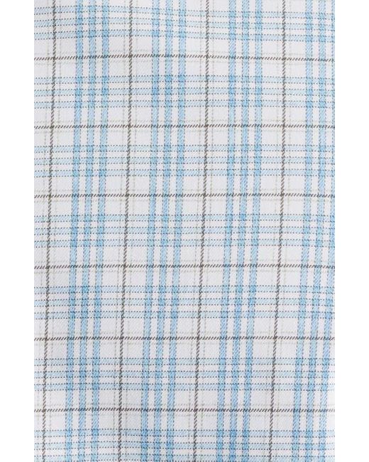 Johnnie-o Blue Ferdinand Plaid Performance Button-Up Shirt for men