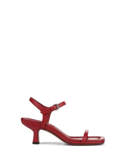Vince Red Coco Ankle Strap Sandal