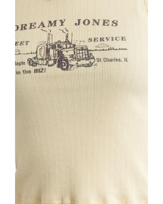 Daydreamer Blue Dreamy Jones Cotton Graphic Tank