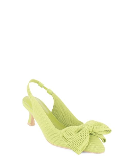 Tahari Yellow Lagos Slingback Pump