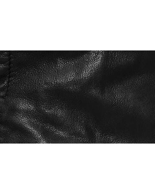 John Varvatos Black Jared Leather Racer Jacket for men