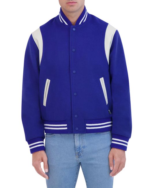 Hudson Blue Wool Varsity Jacket for men