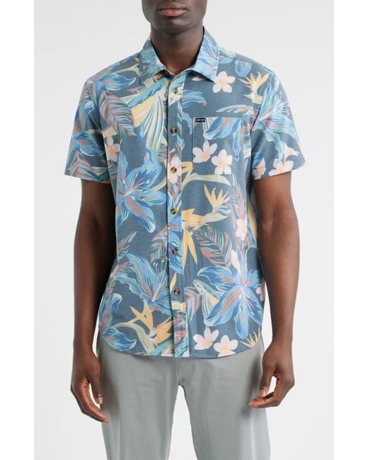 Dark Seas Blue Ritter Button-Up Shirt for men