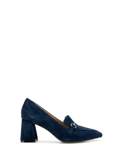 Gentle Souls Blue Dionne Pointed Toe Bit Loafer Pump