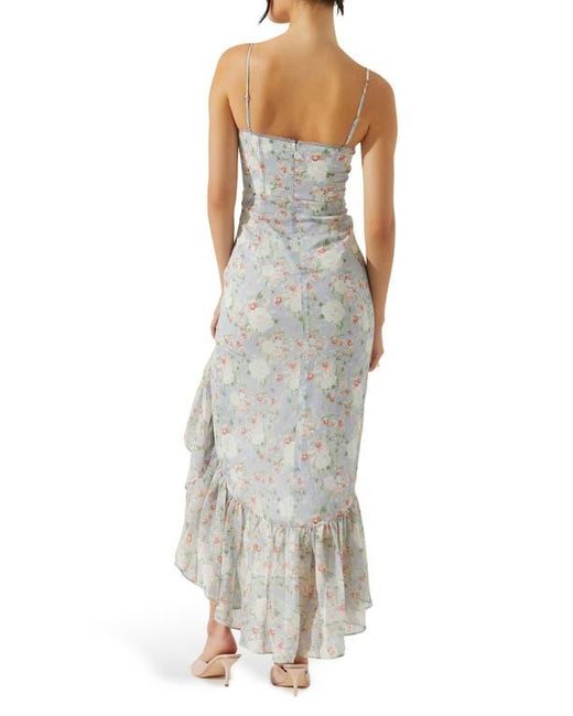 Astr White Brisbane Floral Print Asymmetric Dress