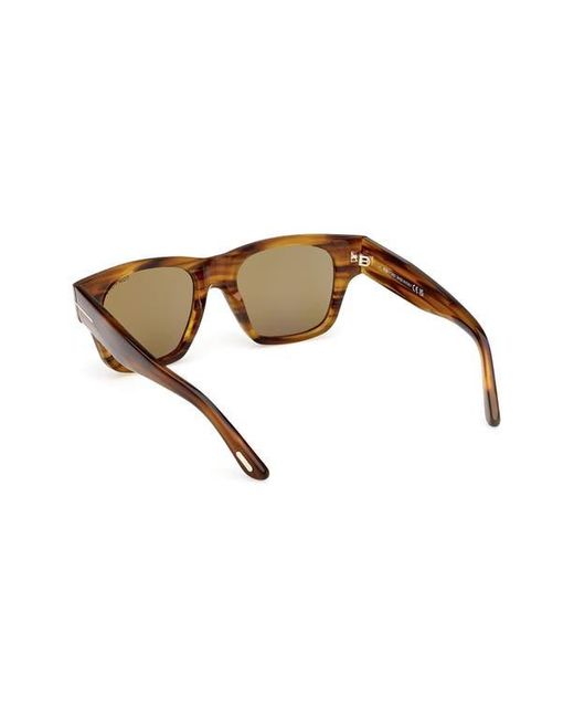 Tom Ford Brown 53Mm Square Sunglasses for men