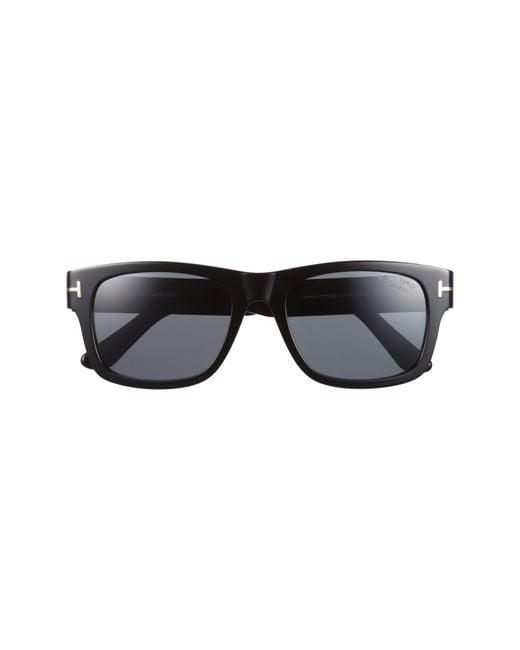 Tom Ford Black Smith-02 55Mm Polarized Rectangular Sunglasses for men