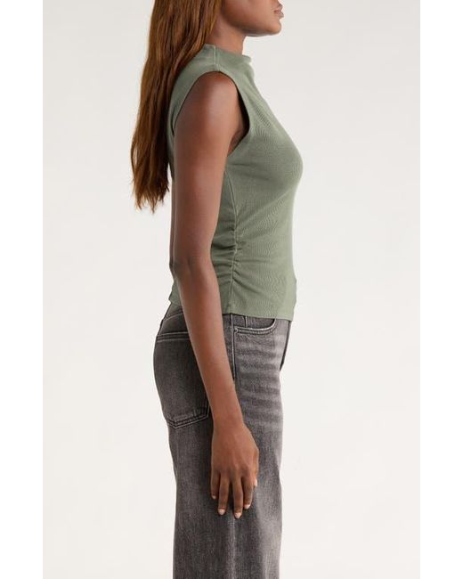 Marine Layer Green Lexi Sleeveless Mock Neck Top