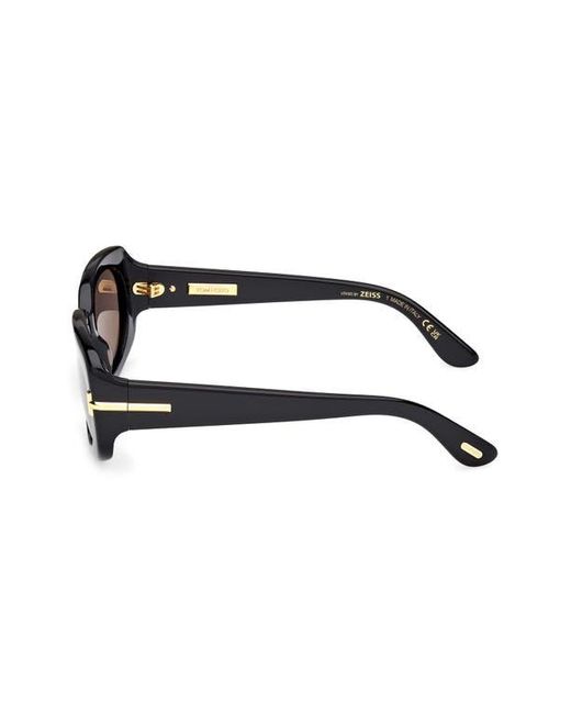 Tom Ford Brown Icon 54Mm Rectangular Sunglasses