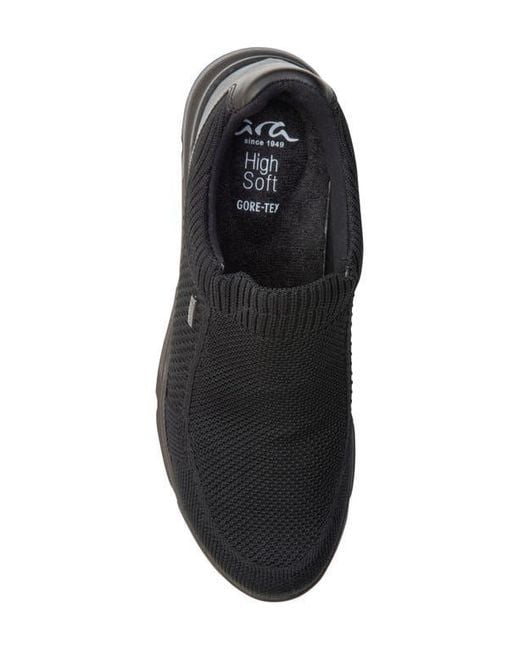 Ara Black Nassau Waterproof Slip-On Sneaker