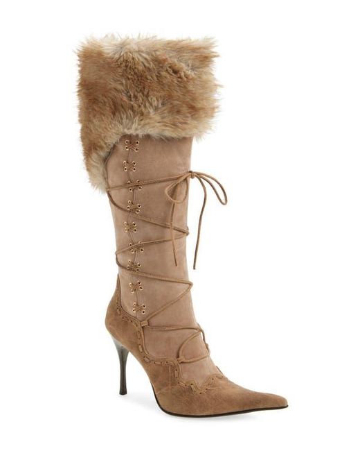 Jeffrey Campbell White Verbier Knee High Boot