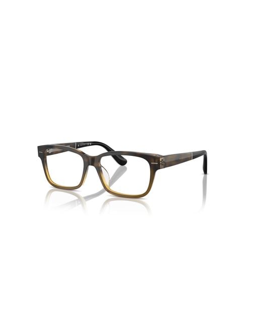 Brunello Cucinelli Black 53Mm Rectangle Optical Glasses