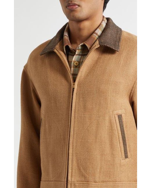 Visvim Brown Strato Linen & Wool Jacket for men