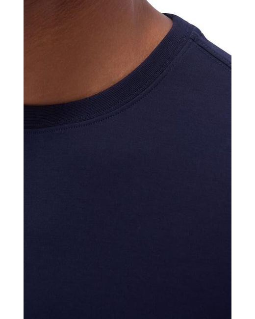 Bugatchi Blue Hank Solid Pima Cotton T-Shirt for men