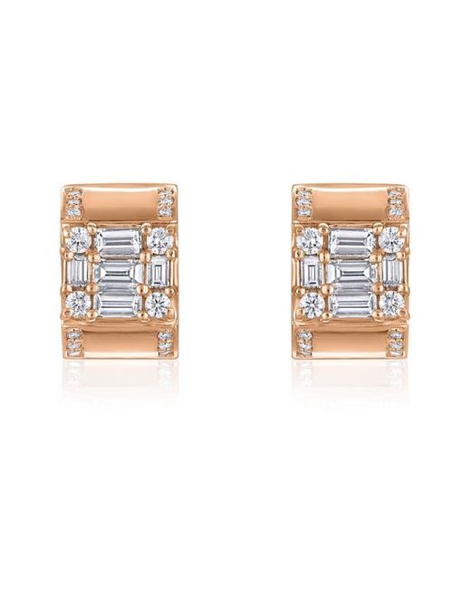 Mindi Mond Multicolor Clarity Diamond Huggie Hoop Earrings
