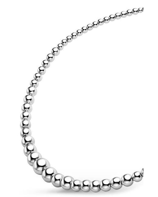 Lagos White Caviar Bubbly Graduated Bead Collar Necklace