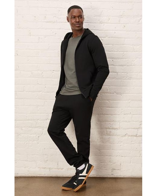 Pact Black Organic Brushed Fleece Sweatpant for men