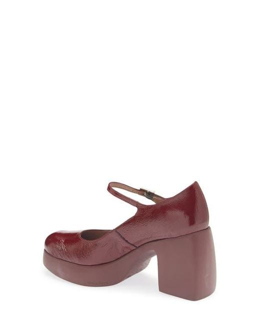 Wonders Red Mary Jane Platform Pump