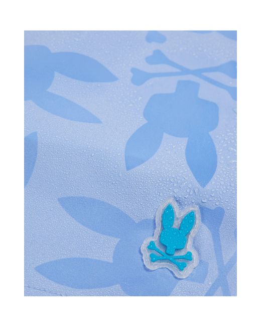 Psycho Bunny Blue Malta Hydrochromic Swim Trunks for men