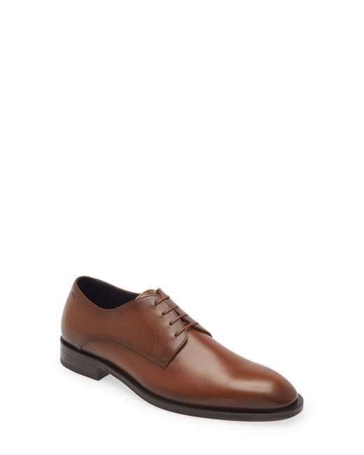 BOSS by HUGO BOSS Derreck Plain Toe Derby in Brown for Men | Lyst