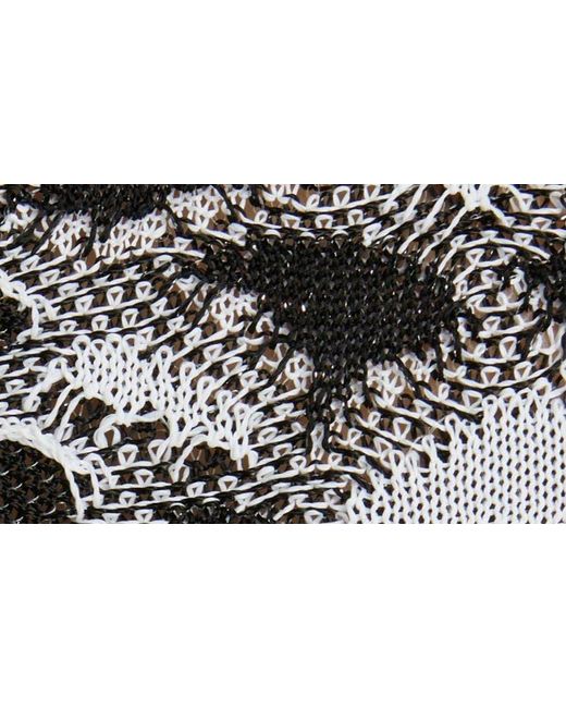 Balmain Black Long Sleeve Snakeskin Texture Knit Minidress
