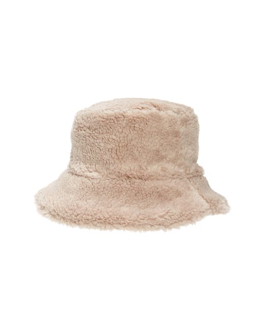 Ugg Natural ugg(r) Recycled Nylon & Faux Shearling Reversible Bucket Hat