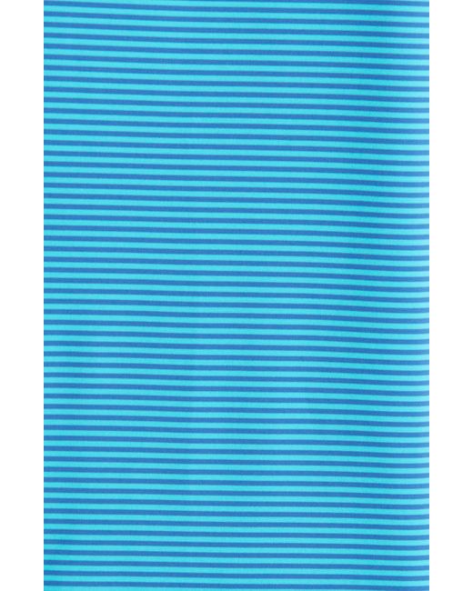 Peter Millar Blue Hales Stripe Performance Polo for men