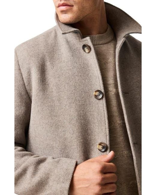 Rodd & Gunn Brown Fitchett Wool Blend Coat for men