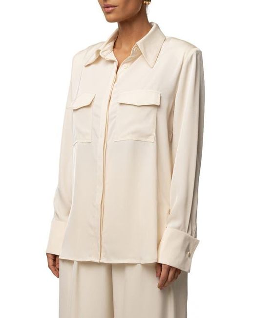 JLUXLABEL Natural Misty Button-Up Shirt