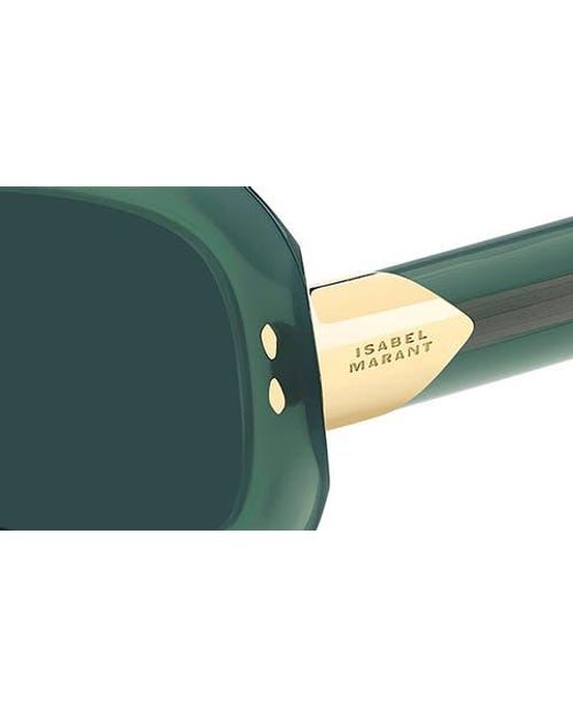 Isabel Marant Green 53Mm Rectangular Sunglasses