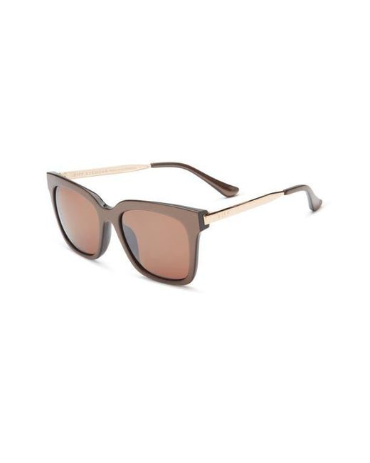 DIFF Brown Bella 54Mm Square Sunglasses for men