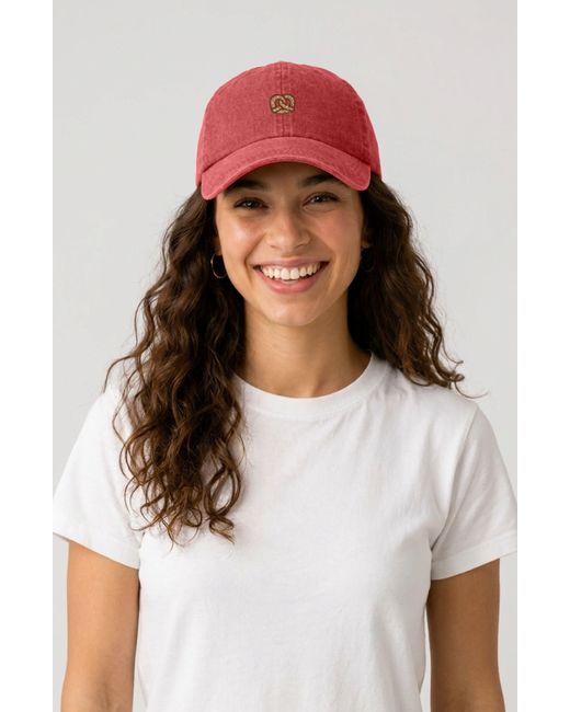 Alix White Pretzel Dad Cap