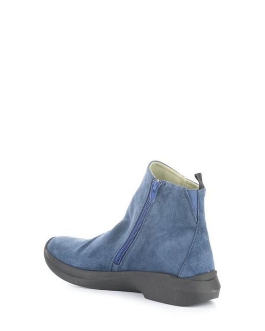Softinos Blue Gujy Platform Wedge Bootie