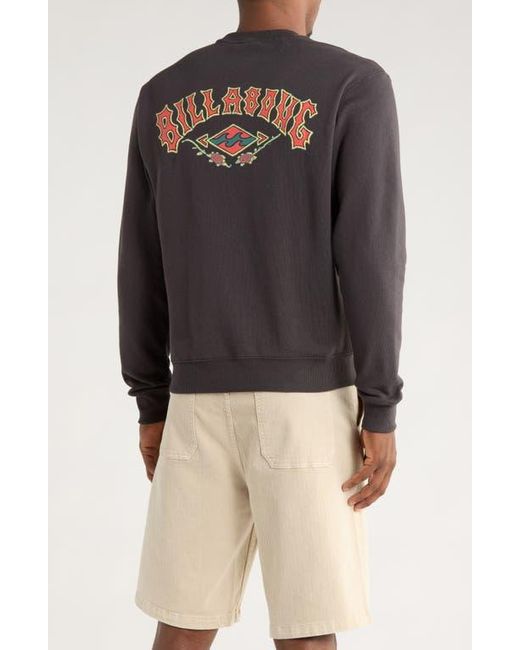 Billabong Black Short Sands Crewneck Sweatshirt for men