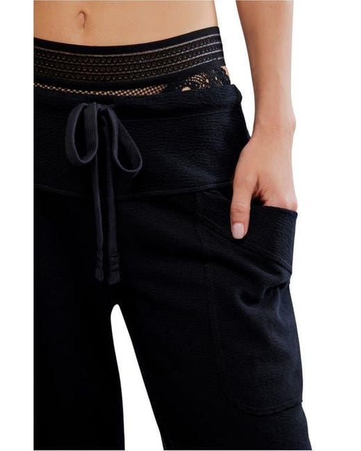 Free People Blue Staycation Lounge Pants