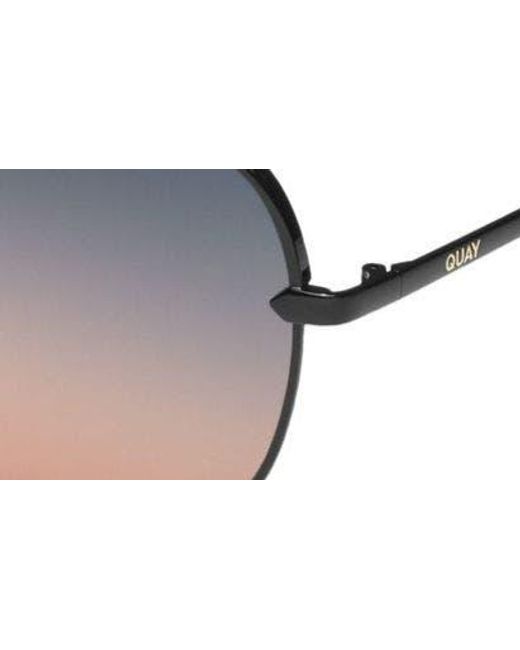 Quay Blue High Key 55mm Aviator Sunglasses