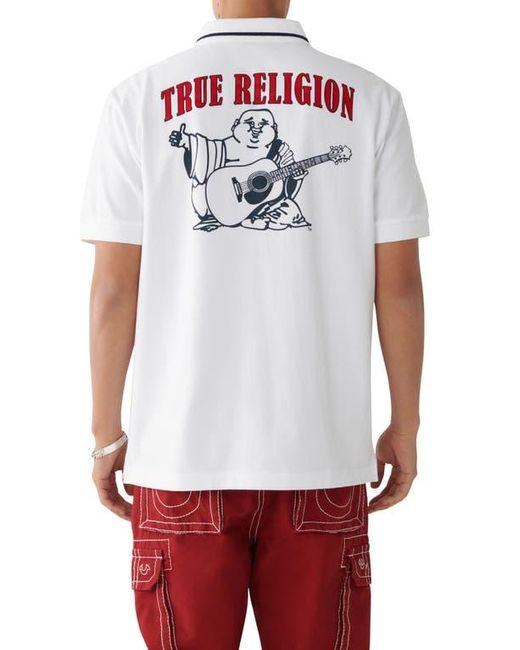 True Religion White Logo Graphic Polo for men