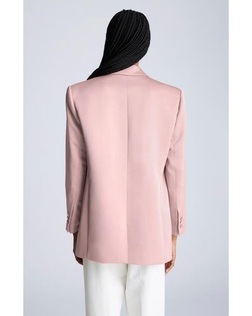 Kenneth Cole Pink One-Button Satin Twill Blazer