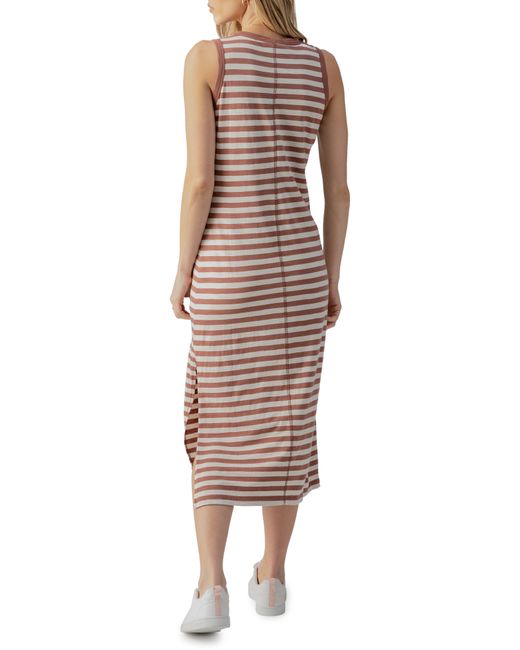 Sanctuary Multicolor Stripe Linen Blend Midi Dress