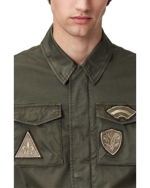 John Varvatos Green Kade Patch Field Jacket for men