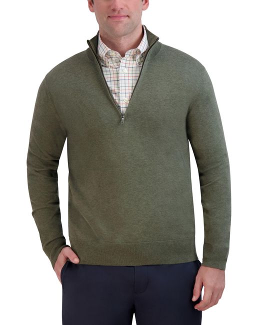 Brooks Brothers Green Half Zip Supima Cotton Sweater for men