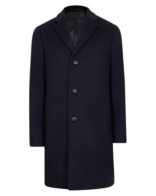 Reiss Blue Gable Wool Blend Overcoat for men