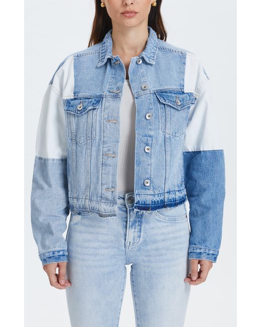 Bayeas Blue Patchwork Denim Jacket