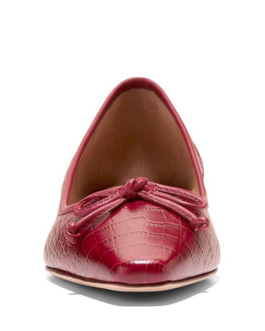Cole Haan Red Chlea Pointed Toe Ballet Flat