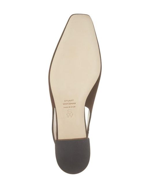Stuart Weitzman Brown Stassi Slingback Flat
