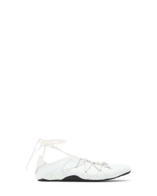 Jeffrey Campbell White Regimen Ankle Wrap Sneaker