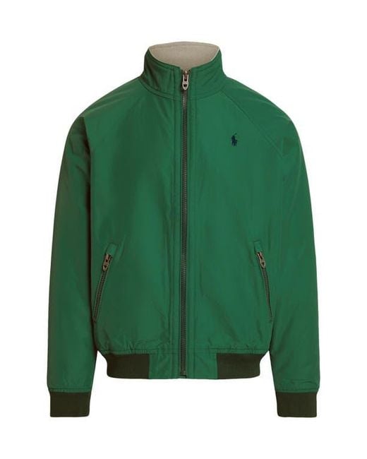 Polo Ralph Lauren Green Embroidered Logo Raglan Sleeve Jacket for men